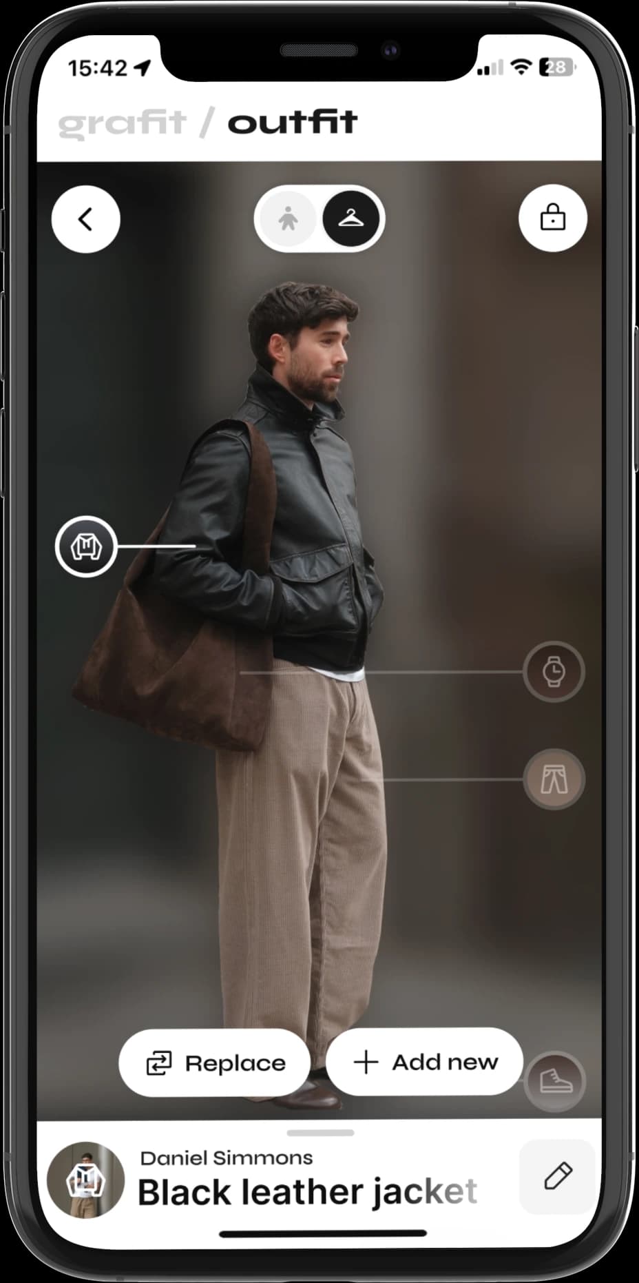 Grafit app outfit view