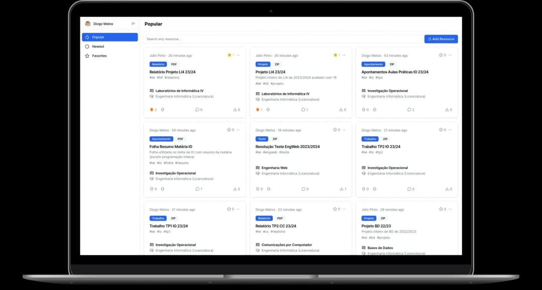UniShare Platform on Laptop